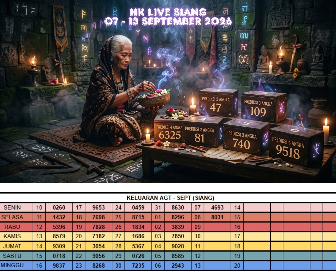 HK LIVE SIANG 07 - 13 SEPTEMBER 2026
